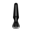 Satisfyer - Plug-ilicious 2 black - Applikációs, vibrátoros, fekete, vízálló análdugó