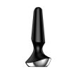 Satisfyer - Plug-ilicious 2 black - Applikációs, vibrátoros, fekete, vízálló análdugó