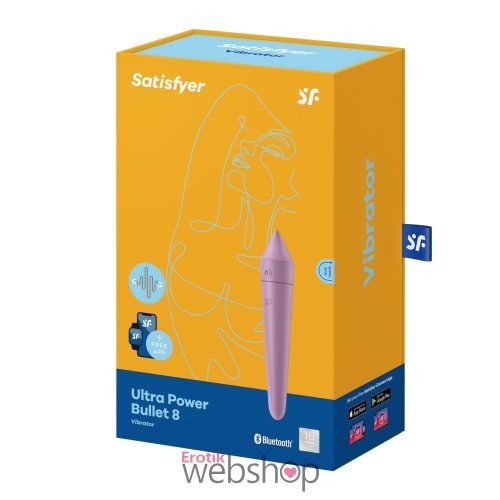 Satisfyer - Ultra Power Bullet 8 lilac - Okos, akkus, vízálló vibrátor ( lila )