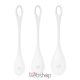 Satisfyer - Yoni Power 1 white - Fehér, orvosi szilikon, 3 részes kéjgojó szett