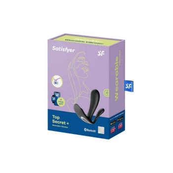   Satisfyer Top Secret+ black - G-pontos, csiklóizgatós, anális applikációs vibrátor