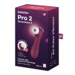 Satisfyer - Pro 2 Generation 3 with Liquid Air wine red Bluetooth/App - vízálló, app-vezérelt léghullámos csiklóizgató