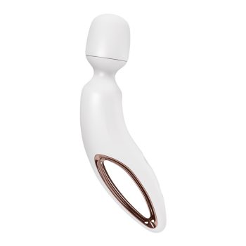   Wand-erland White/Rosegold – újratölthető wand masszírozó 50 rezgésbeállítással