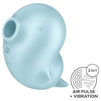   Satisfyer Sassy Seal – 2 az 1-ben léghullámos csiklóizgató és vibrátor – türkiz