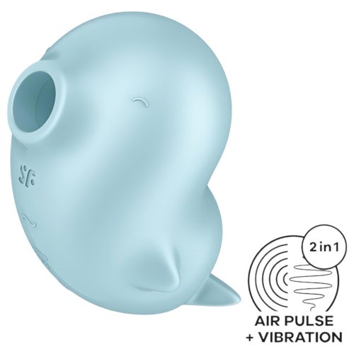 Satisfyer Sassy Seal – 2 az 1-ben léghullámos csiklóizgató és vibrátor – türkiz