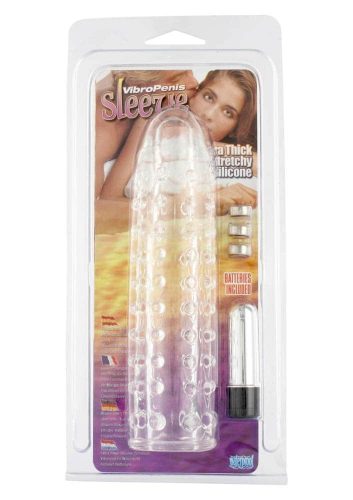 Seven Creations Silicon Vibro Penis Sleeve - Átlátszó, vibrátoros péniszköpeny