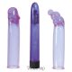 Seven Creations Crystal Sleevz Lavender- 3 részes vibrátor szett, cserélhető hüvellyel