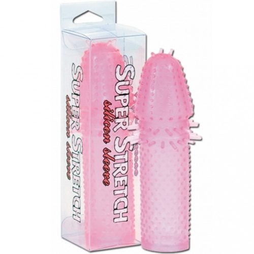 Seven Creations - Super Pink Silicone Sleeve - Rózsaszín szilikon péniszköpeny 13,5cm