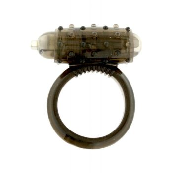   Seven Creations Mini Vibrating Cockring Black - Péniszgyűrű csiklóizgatóval