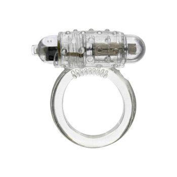   Seven Creations Cockring Silicone Vibrating Clear- Szintelen, csiklóizgatós, vibrátoros