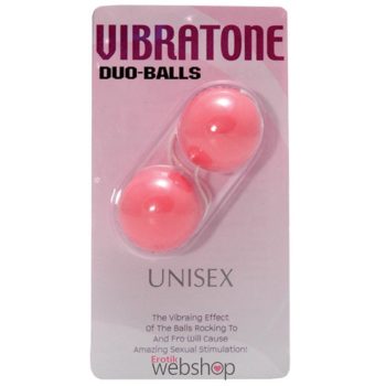   Seven Creations - Vibratone Duo Balls Pink Blistercard - Rózsaszín, Intim-izomzat erősítésére alkalmas gésagolyó