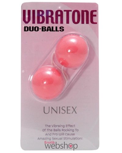 Seven Creations - Vibratone Duo Balls Pink Blistercard - Rózsaszín, Intim-izomzat erősítésére alkalmas gésagolyó