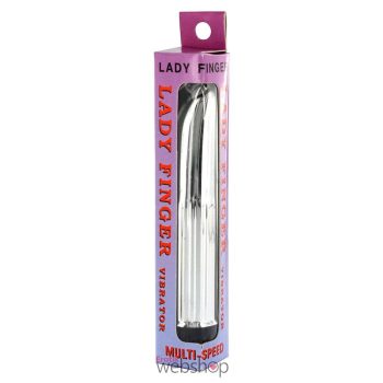   Seven Creations Lady Finger Vibrator Silver- Ezüst színű, Klasszikus rúdvibrátor