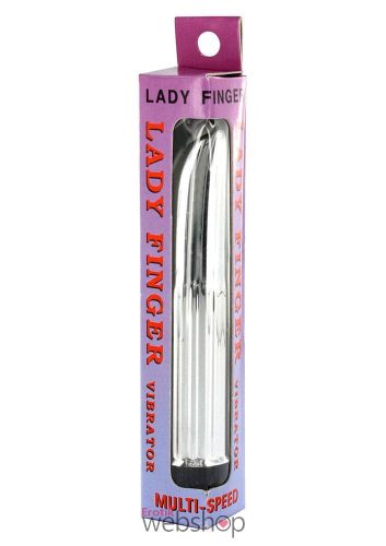 Seven Creations Lady Finger Vibrator Silver- Ezüst színű, Klasszikus rúdvibrátor