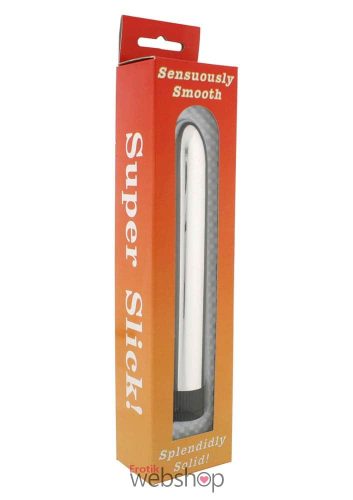 Seven Creations Super Slick Vibrator Silver- Letisztult felületű, ezüst színű vibrátor