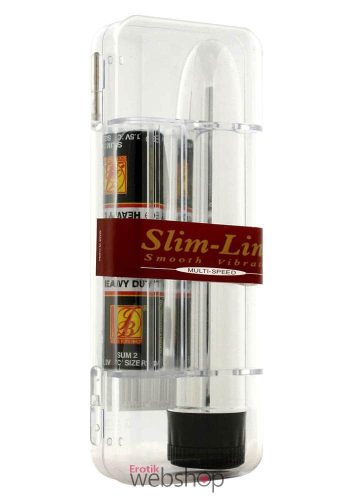 Seven Creations Slim-Line Vibrator Silver- Sima felületű, ezüst, vibrátor