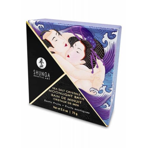 75 gr. kiszerelésben kapható Shunga Oriental Crystals Bath Salts – egzotikus gyümölcs fürdőkristály