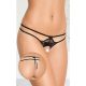 Softline - G-String 2401 - black S-L - Nyitott, szexi fekete tanga