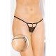 Softline - G-String 2461 - black S/L - Fekete, nyitott tanga