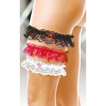   Softline Garter 7401 black/ SL - Fekete, harisnyakötő masnival S/L