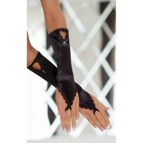 Softline Gloves- Fekete szexi kesztyű