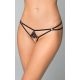 Softline - G-string - black S/L - Nyitott, fekete szexi tanga