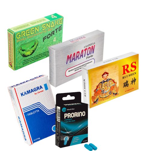 Potencianövelő Próbacsomag Szuperpack - 5 csomag / 22 kapszula - INGYENES szállítás 