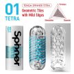 Tenga Spinner 01 Tetra - maszturbátor férfiaknak Puha, zselés anyagból