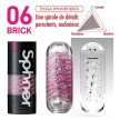 TENGA SPINNER - 06 BRICK - férfi maszturbátor puha, zselés anyagból