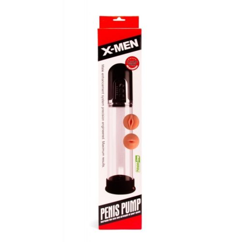 X-MEN Electric Penis Pump Black - Állítható szívóhatású, vibrátoros, péniszpumpa