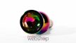 X-MEN Secret Shine Metal Blug Plug Rainbow L- Hosszított, köves, análdugó 