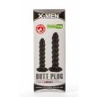 X-Men 7.87" Silicone Butt Plug Black S - Fekete, letapasztható, anál plug