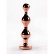 X-Men Secret Shine Booty Call Metal Butt Plug with Gem Gold S - 3 különbözó méretű, gömbös anál dugó, S