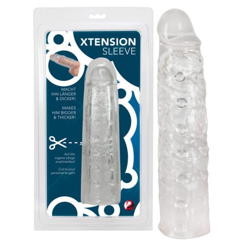 You2Toys - XTension Sleeve Transparent - A pénisz vagy vibrátor egészét befedő péniszköpeny