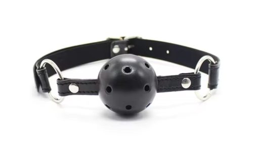  EwToys- Black Ball Gag - Fekete szájpecek